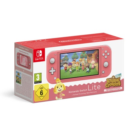 Nintendo Switch Lite Animal Crossing - 14 cm, 32 GB, Berringsskærm, Wi-Fi, Koral - Drømmediversion til spilentusiasten!