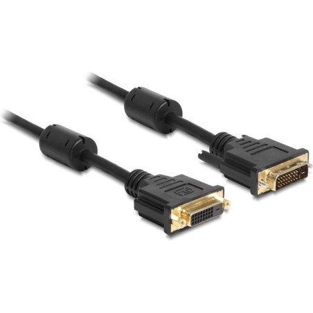 Delock DVI-kabel 3m Sort