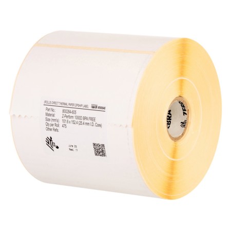 Zebra Label roll,76x51mm 6pcs/box