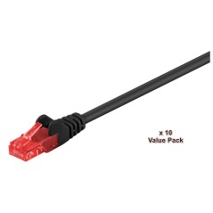 MicroConnect U/UTP CAT6 10M Black 10 PACK