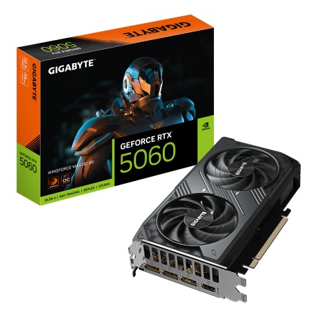 GIGABYTE GeForce RTX 5060 WINDFORCE MAX OC 8G 8GB - Kraftfuld Gaming Grafik med Exceptionel Ydelse!