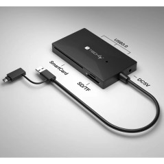 Techly Card Reader and Hub USB A/C - IUSB-CARD-AC582