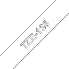 Brother Tape White on Clear 12mm