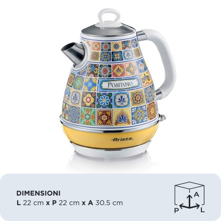 Ariete Positano Elkedel 1.7liter 2.2kW