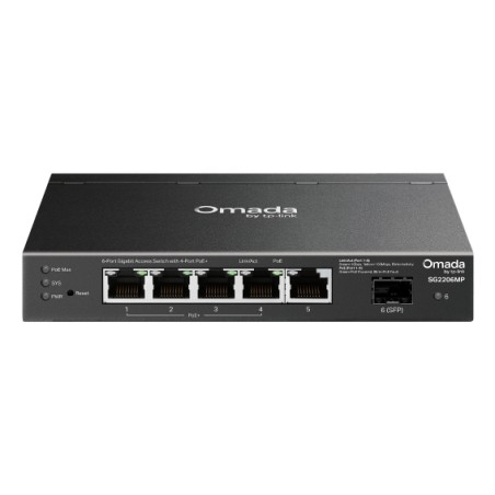 Omada Access 6-Port Gigabit Switch SG2206MP
