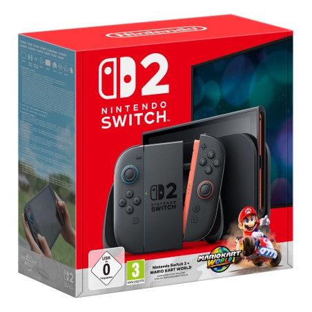 "Alowwed Nintendo Switch 2 Mario Kart World Pekonsolipaketti - Oplev Spilglæden i Sort! | Varenummer: 0045496321529"