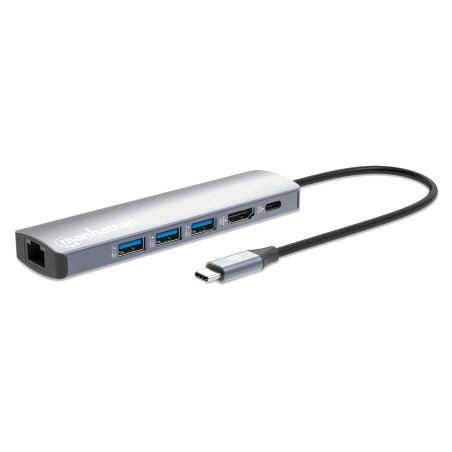 Manhattan USB-C Dock/Hub, Ports (x6): - 153959