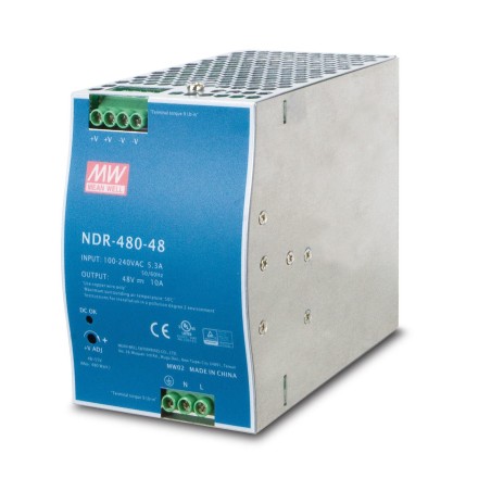 Ernitec 48V, 480W Din-Rail Power – DIN-skinne strømforsyning