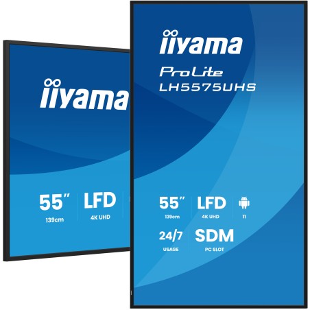 iiyama 55" 3840x2160 UHD IPS panel LH5575UHS-B2AG