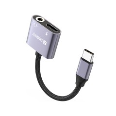 Sandberg USB-C Audio Adapter PD65W - Kvalitetslyd og Effektiv Opladning! Varenummer: 136-67