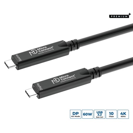 MicroConnect Premium Optic Fiber USB-C 32 - Hurtig, Pålidelig & Avanceret Dataoverførsel (Varenr. MC-USB3.2CC10-8K-OPT)