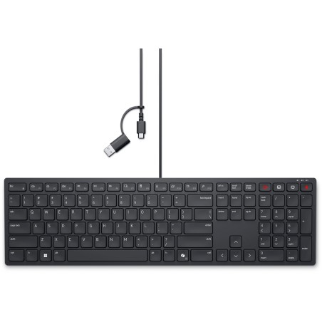 Dell Wired Collaboration Keyboard KB525C - Kablet Pan Nordic Tastatur til Effektivitet og Komfort
