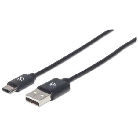 Manhattan USB-C til USB-A Kabel 2M - Hurtig Overførsel & Holdbar Kvalitet!