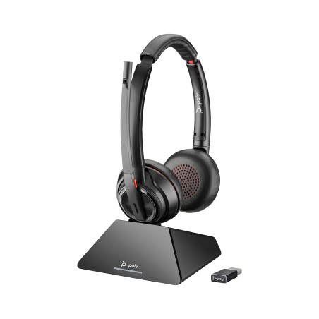 Poly Savi 8220 Trådløst Headset - Sort | Ultimativ Lydkvalitet & Komfort | Varenr. 5033588052678