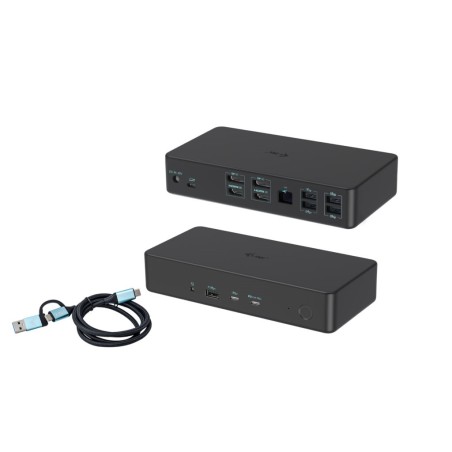 i-tec USB 3.0 / USB-C / Thunderbolt Dockingstation - CADUAL4KDOCKPD2 | Hurtig Opladning & 4K Videooutput
