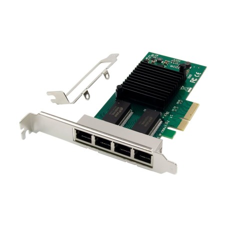 MicroConnect Network Card PCIe x4 I350-T4 - Optimal Netværksløsning med Høj Ydelse | MC-PCIEX4-I350-T4-1GBE
