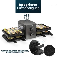 Princess 0116266001001 Raclette Grill til 8 Personer - 1500 W Sort | Perfekt til Hygge og Samvær!