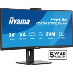 iiyama 34" UWQHD Curved Monitor - XCB3497WQSNPH-B1 | Fantastisk grafisk præcision og dybdeoplevelse!