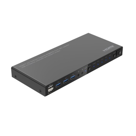 "MicroConnect 4K60Hz HDMI KVM Switch 4x1 - Ultimativ Effektivitet til Din Arbejdsplads!"