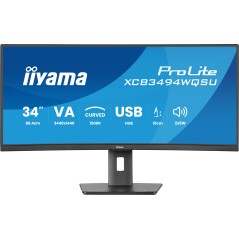 iiyama 34" Business UQHD - Fremragende bedste pris, optimal præstation og imponerende billedkvalitet (XCB3494WQSU-B1)