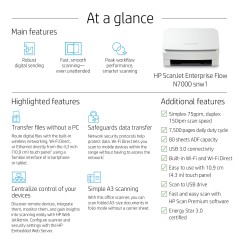 HP Scanjet Enterprise Flow N7000 - Effektiv Dokumentbehandling og Optimal Ydeevne | Varenummer: 6FW10A