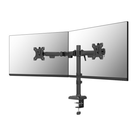 Neomounts NERO Double Flat Screen Desk DS60-600BL2 - Ergonomisk Dobbelt Skærmstander til Optimal Arbejdsglæde