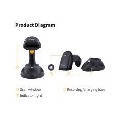 Køb Equip Wireless 2D Barcode Scanner - Effektiv, Hurtig & Trådløs Løsning! Varenr. 351026
