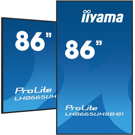 iiyama 86" 3840x2160 UHD IPS Panel - Overlegen Billedkvalitet & Imponerende Farvegengivelse - Model LH8665UHSB-B1