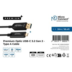 Premium MicroConnect Optic USB Cable 3.2 - Hurtig, Pålidelig, og High-Performance (Varenr. MC-USB3.2CA30)