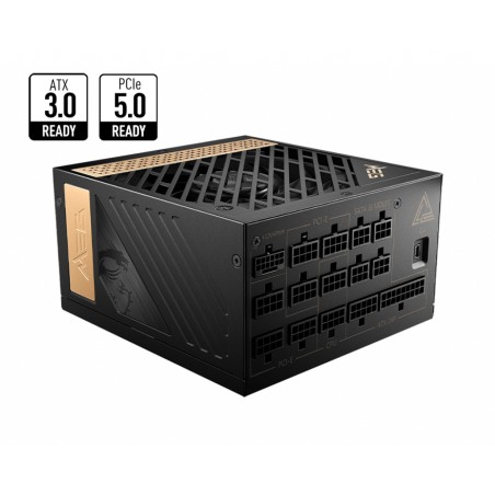 MSI MEG Ai1300P PCIE5 Strømforsyning 1300W - Ultimativ Ydeevne & Pålidelighed til Dit Gaming Setup!