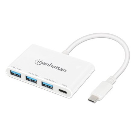 Manhattan USB-C DockHub 4 Ports - Effektiv Tilslutning til Din Enhed!