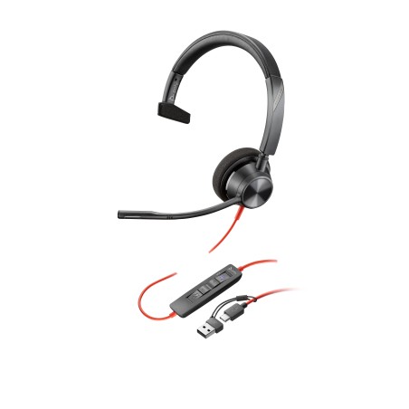Poly Blackwire 3310 Microsoft - Komfortabel og pålidelig headset med krystalklar lyd | Bestil nu!