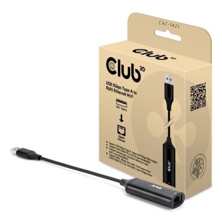 Club 3D USB-A til RJ45 netværksadapter 5Gbps 24.5 cm