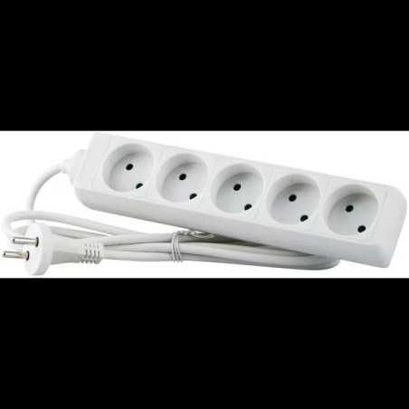 MicroConnect 5-vejs dansk strømfordeler 5m - Effektiv og pålidelig strømtilslutning (GRUELU6H050)