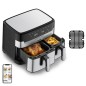Tefal Dual Easy Fry & Grill EY905D10 Dobbelt varmluftssteger 2.7kW Rustfrit stål Tefal Dual Easy Fry & Grill EY905D10 Dobbelt varmluftssteger 2.7kW Rustfrit stål