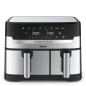 Tefal Dual Easy Fry & Grill EY905D10 Dobbelt varmluftssteger 2.7kW Rustfrit stål Tefal Dual Easy Fry & Grill EY905D10 Dobbelt varmluftssteger 2.7kW Rustfrit stål