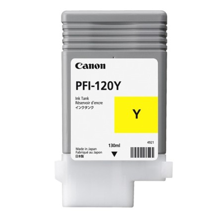Canon PFI 120 Y Gul Blkbeholder - Kvalitetsblæk til Skarpe Udskrifter | Varenummer: 4549292112375