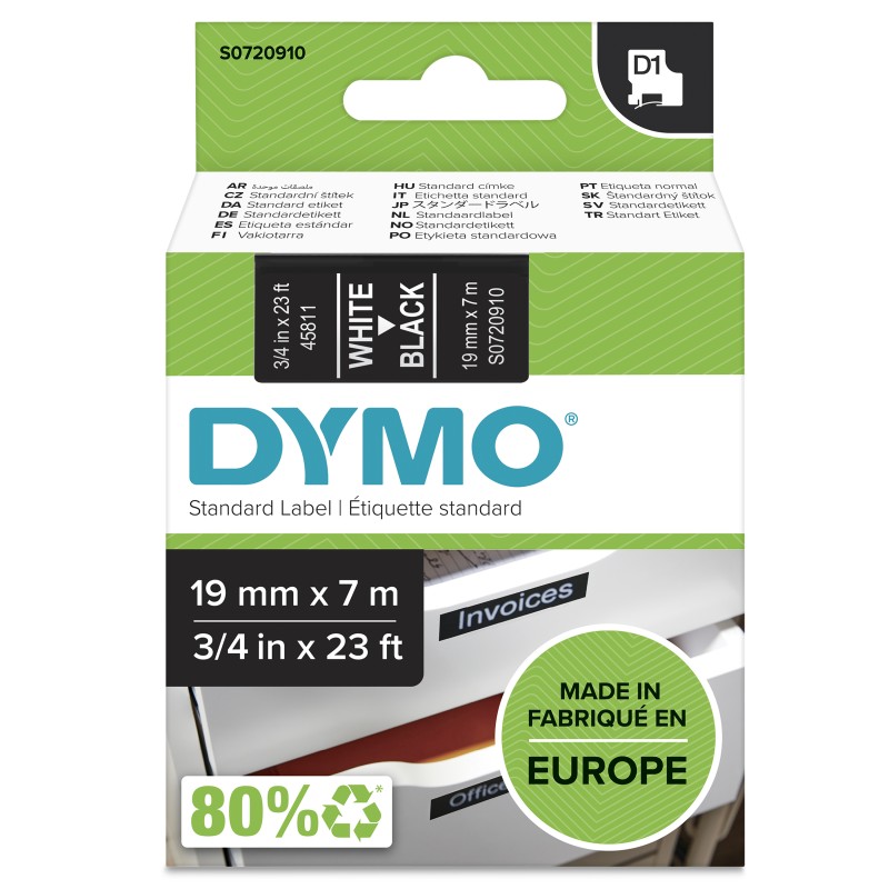 DYMO D1 Standard 19mm DYMO D1 Standard 19mm