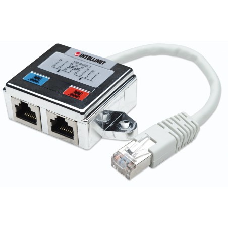 Intellinet Splitter 2-Port FTP Silver - Effektiv netværksløsning til hurtigere forbindelse | Varenr. 504195
