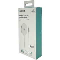 eSTUFF QI2 15W Magnetisk Trådløs Oplader - Hurtig og Effektiv Energi til dine Enheder | ES638300