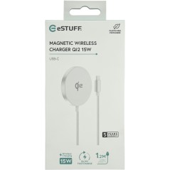 eSTUFF QI2 15W Magnetisk Trådløs Oplader - Hurtig og Effektiv Energi til dine Enheder | ES638300