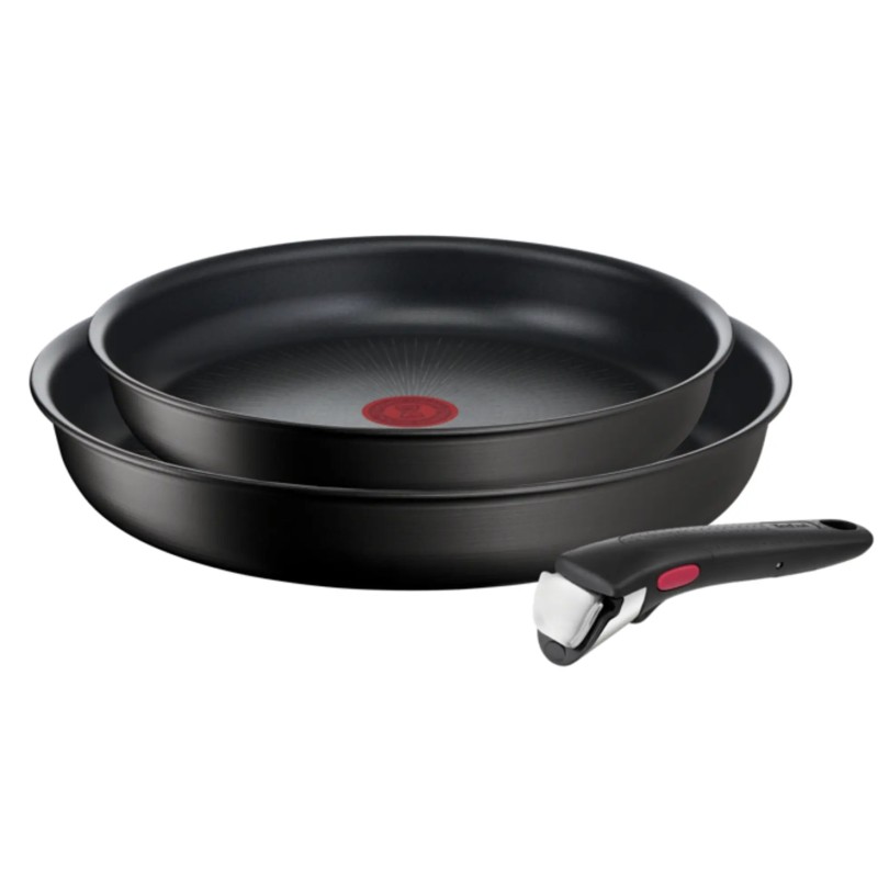 Tefal Ingenio Eco Resist L3979102 Stegepandesæt Sort Tefal Ingenio Eco Resist L3979102 Stegepandesæt Sort