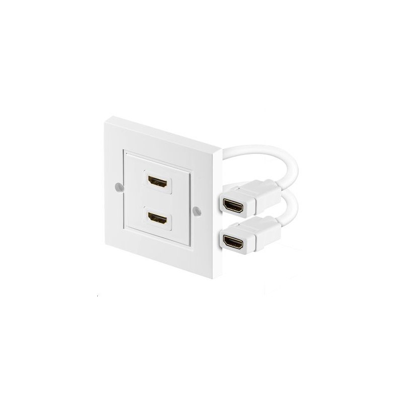 MicroConnect HDMI Wall socket 2 port white MicroConnect HDMI Wall socket 2 port white