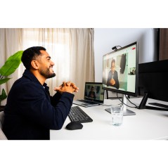 Sandberg Face-ID Webcam Mini - Skarp HD Kvalitet, Perfekt til Videomøder og Streaming - Varenr. 134-43
