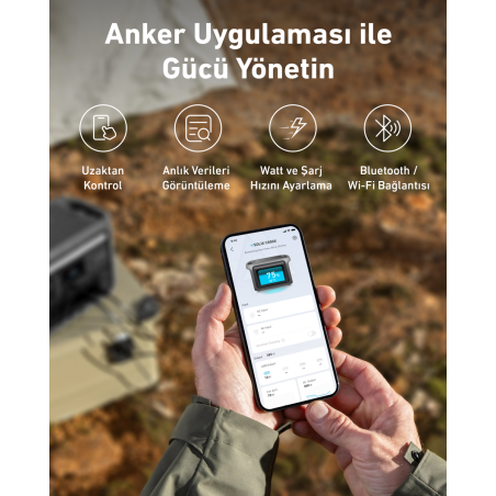 Anker SOLIX 1600W Transportabel Strømmestation - Kraftfuld Energiløsning til Uanset Eventyr!