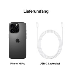 Apple iPhone 16 Pro 512GB Sort Titanium - Fantastisk Ydeevne og Stilfuld Design!