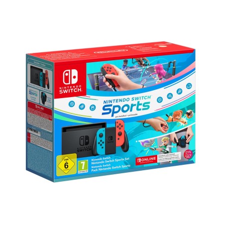 Køb Nintendo Switch Sports Set - Bærbar Spilkonsol 158 cm, 32 GB, Wi-Fi, Blå/Rød | Fantastisk underholdning til hele familien!