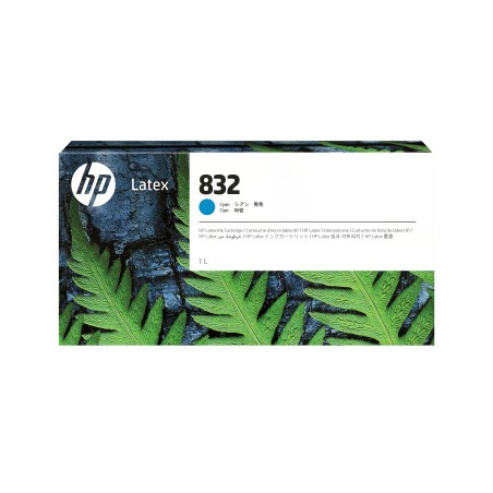 HP 832 1L Cyan Latex Ink - Kvalitetsskriverfarve til Professionel Brug | Varenummer: 4UV76A