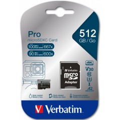 Verbatim MICRO SDXC CARD PRO U3 C10 A2