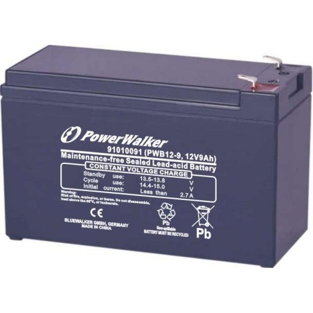 PowerWalker Battery 12V9Ah PWB12-9 - Effektiv og pålidelig strømforsyning (91010091)
